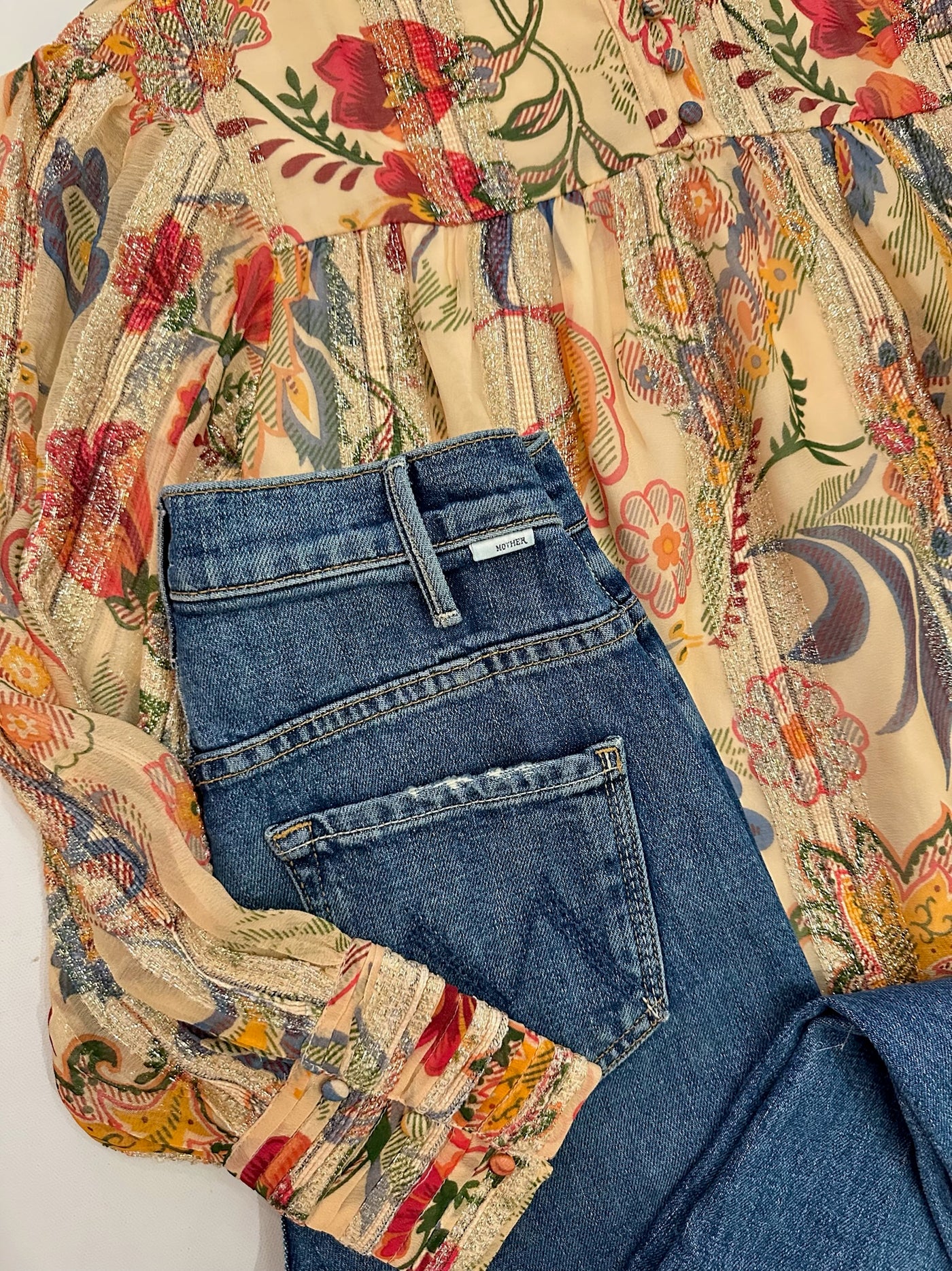 Milena Top in Butter Multi