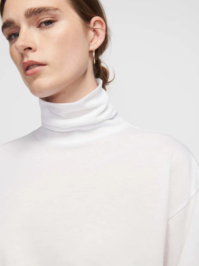 Fable Turtleneck Tee in White