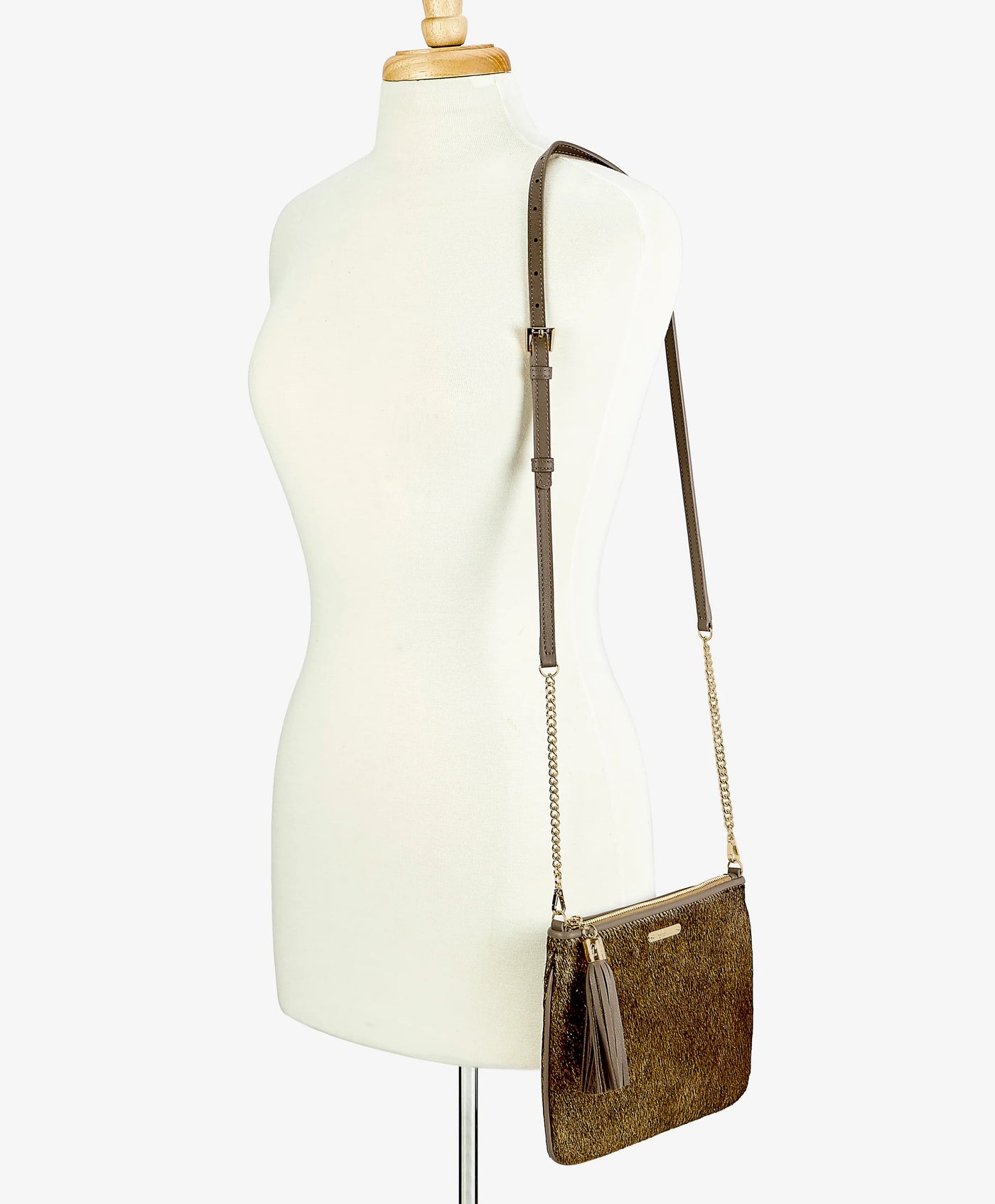 Chelsea Crossbody in Gold Washed Haircalf