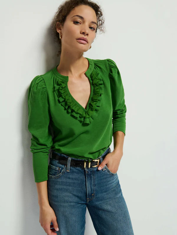 Valita Top in Salon Green