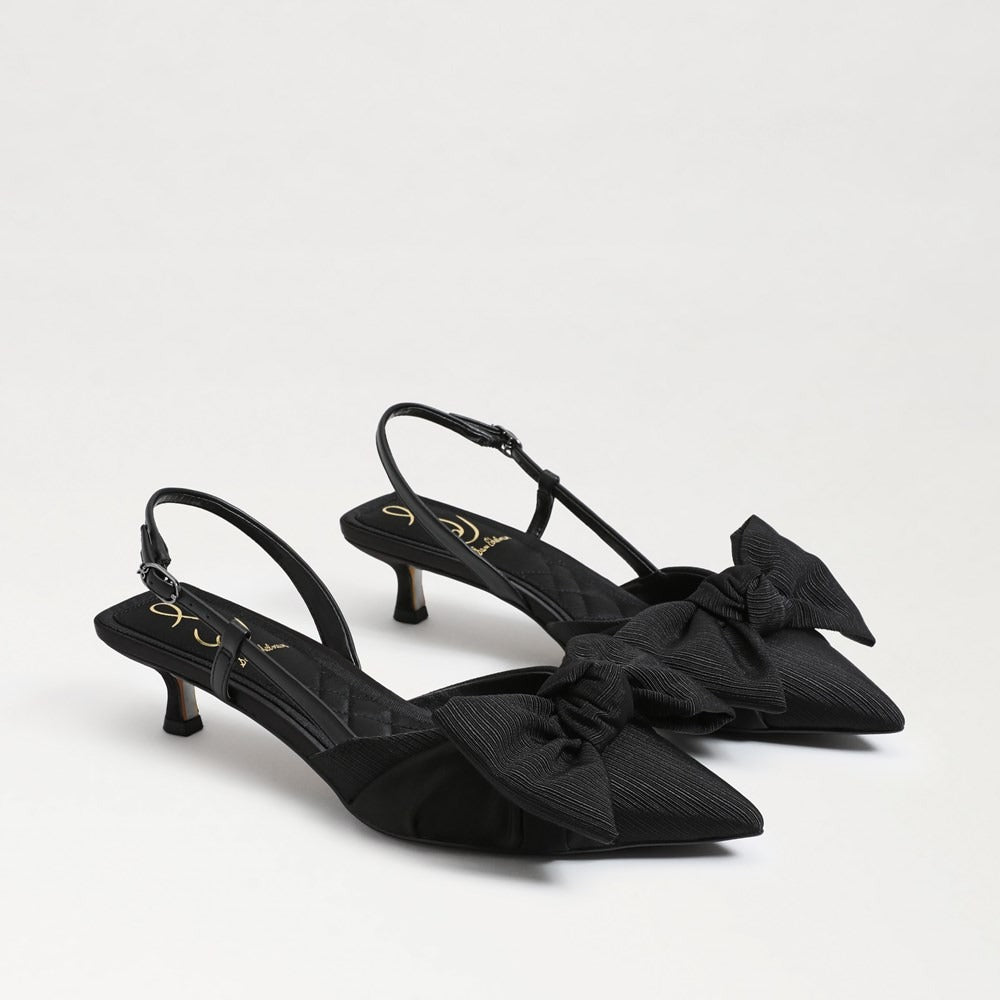 Treena Slingback Kitten Heel in Black