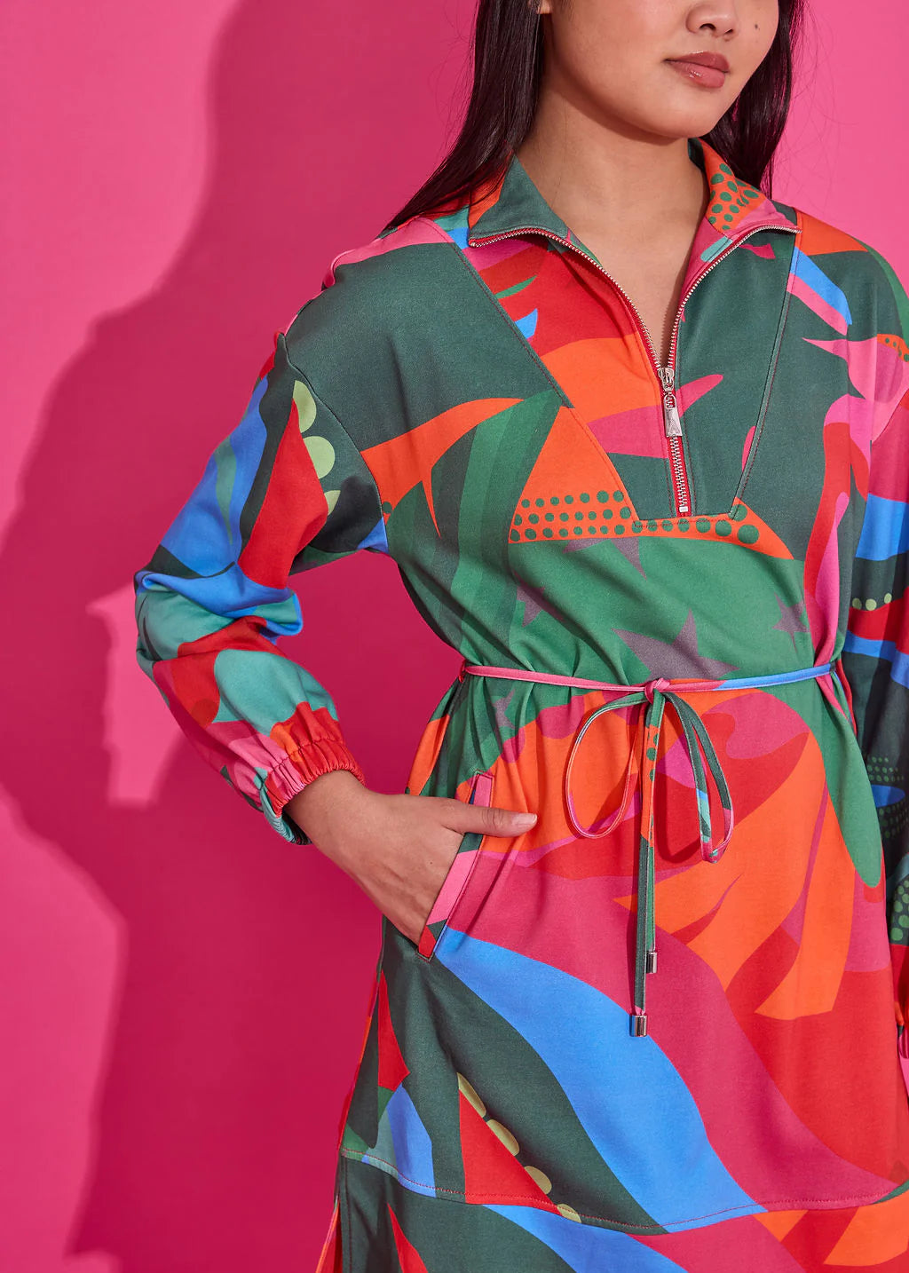 Logan Dress in Tropical Jingle