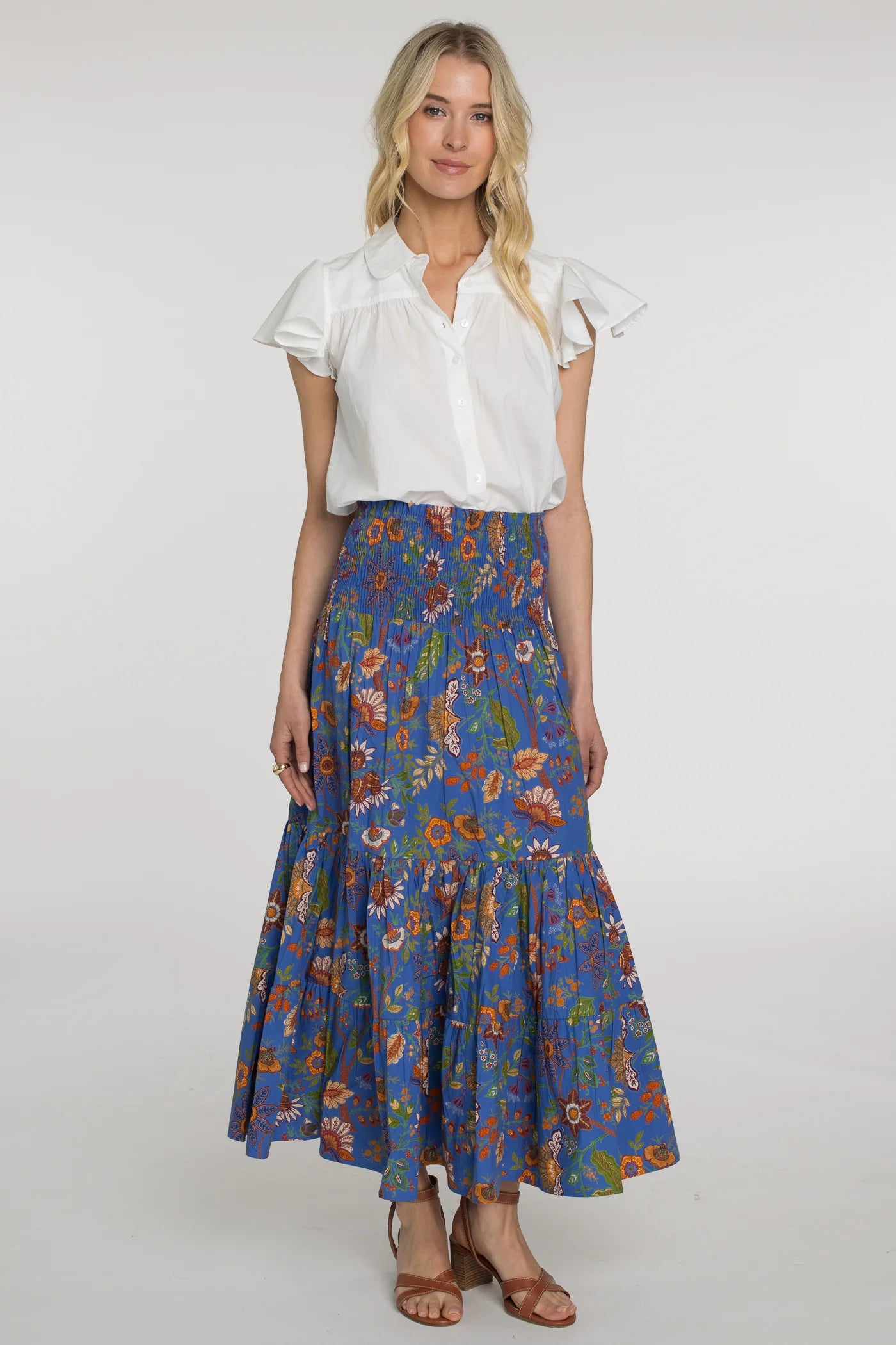 Izzy Skirt Dress in Secret Garden Sapphire