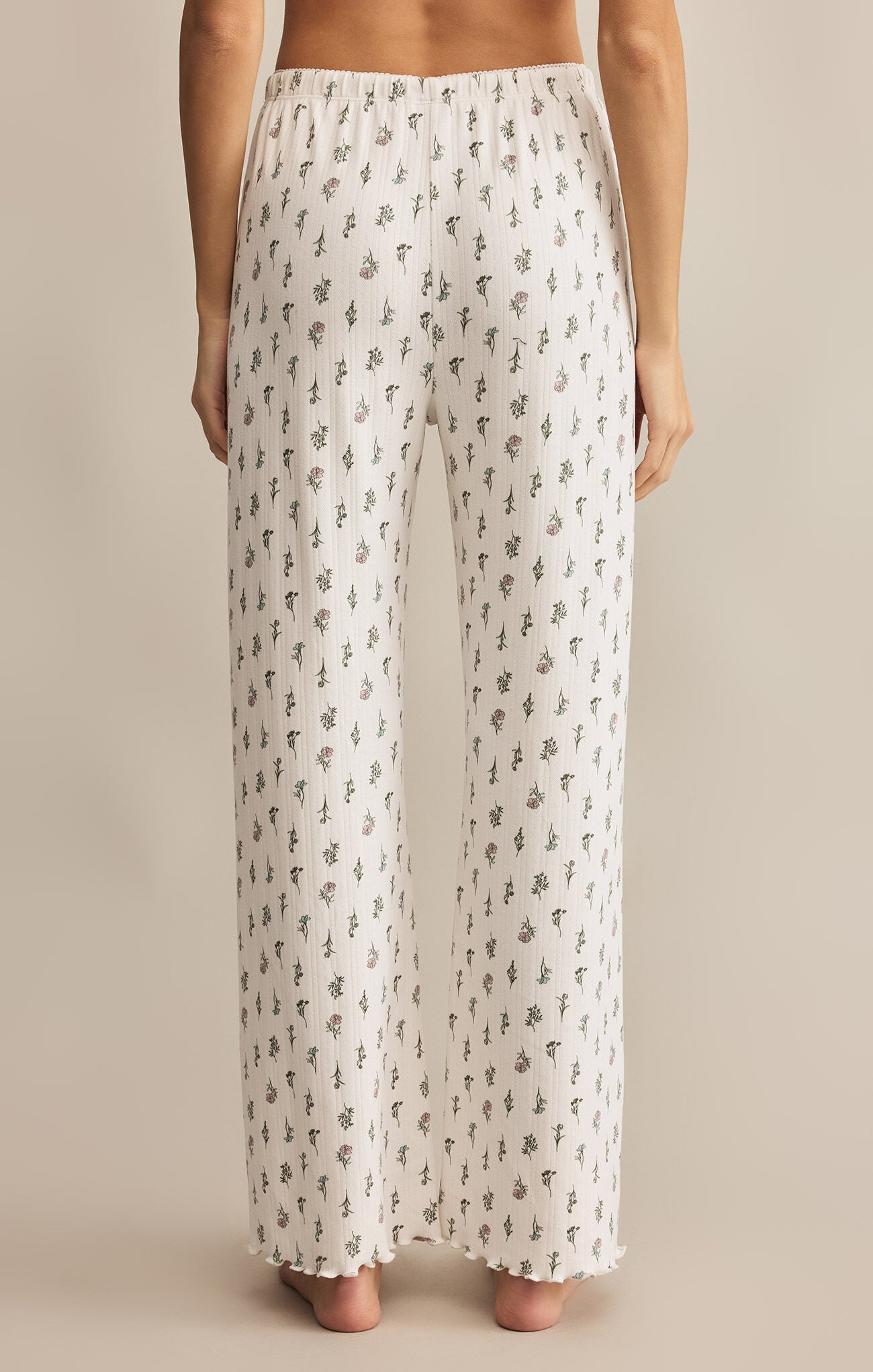 Sabrina Floral Pant in Crystal