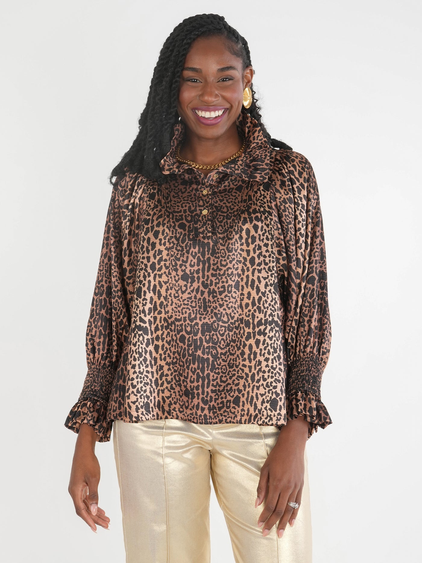 Charlotte Top in Lady Leopard