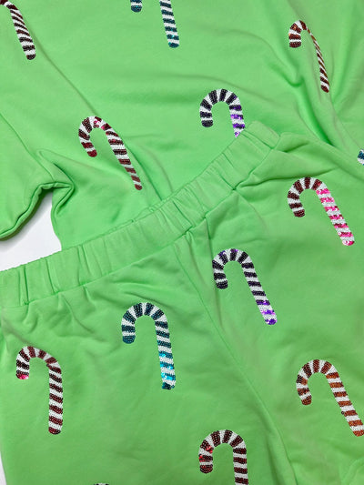 Candy Cane Sweatshirt in Green