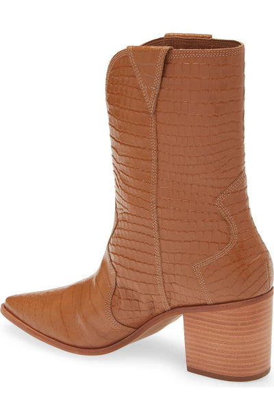 Vera Boots in Tan Croc