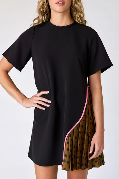 Graham Dress in Black/Ink Spots