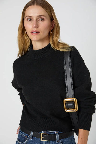 Vhari Crew Neck Jumper in Black