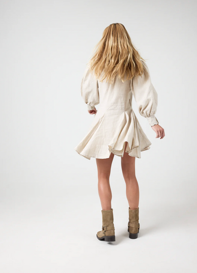 Camille Linen Dress in Natural