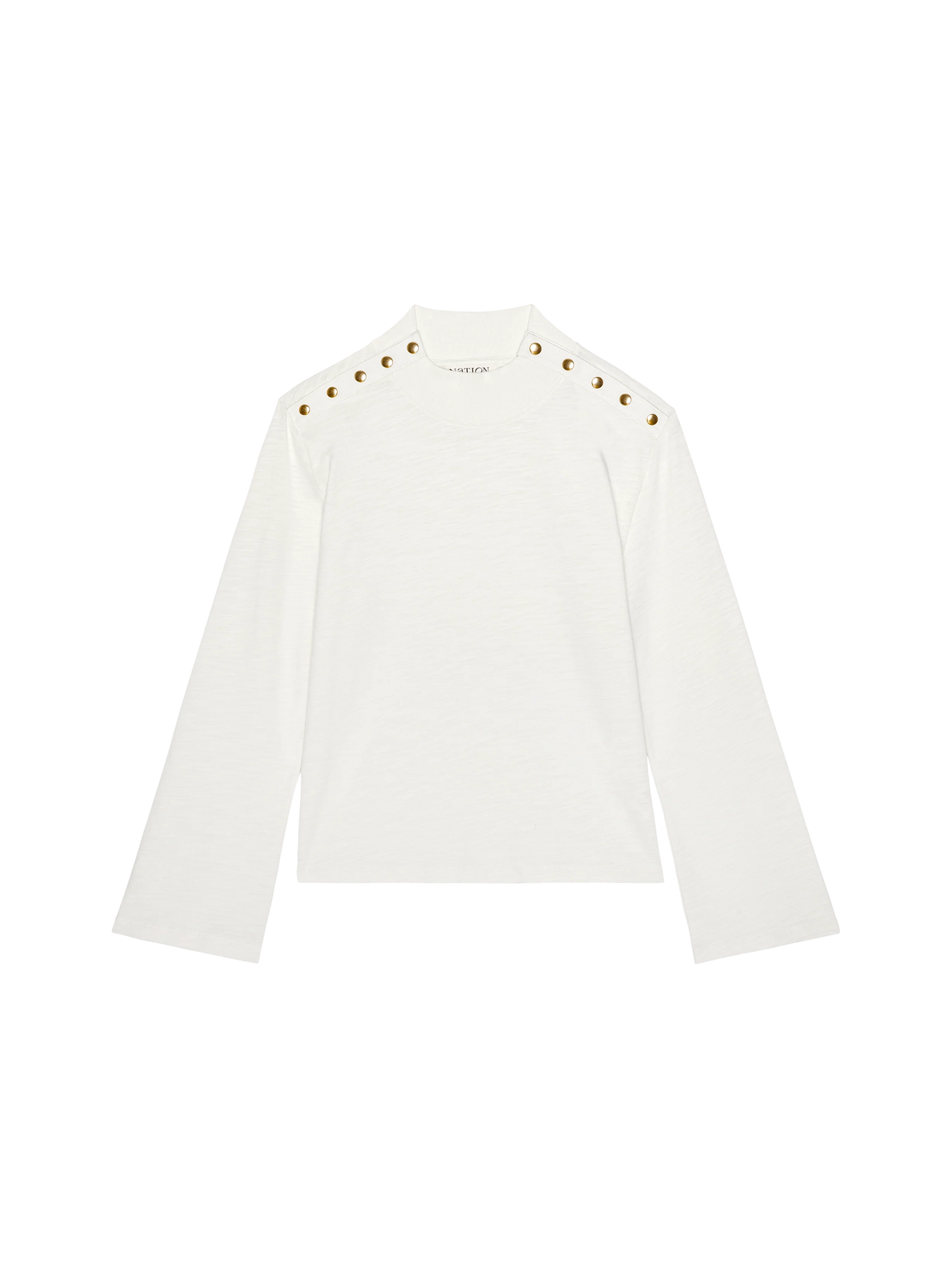 Neda Long Sleeve Top in Porcelain