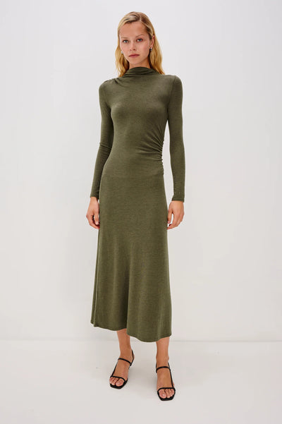 Margaret Dress in Heather Olive