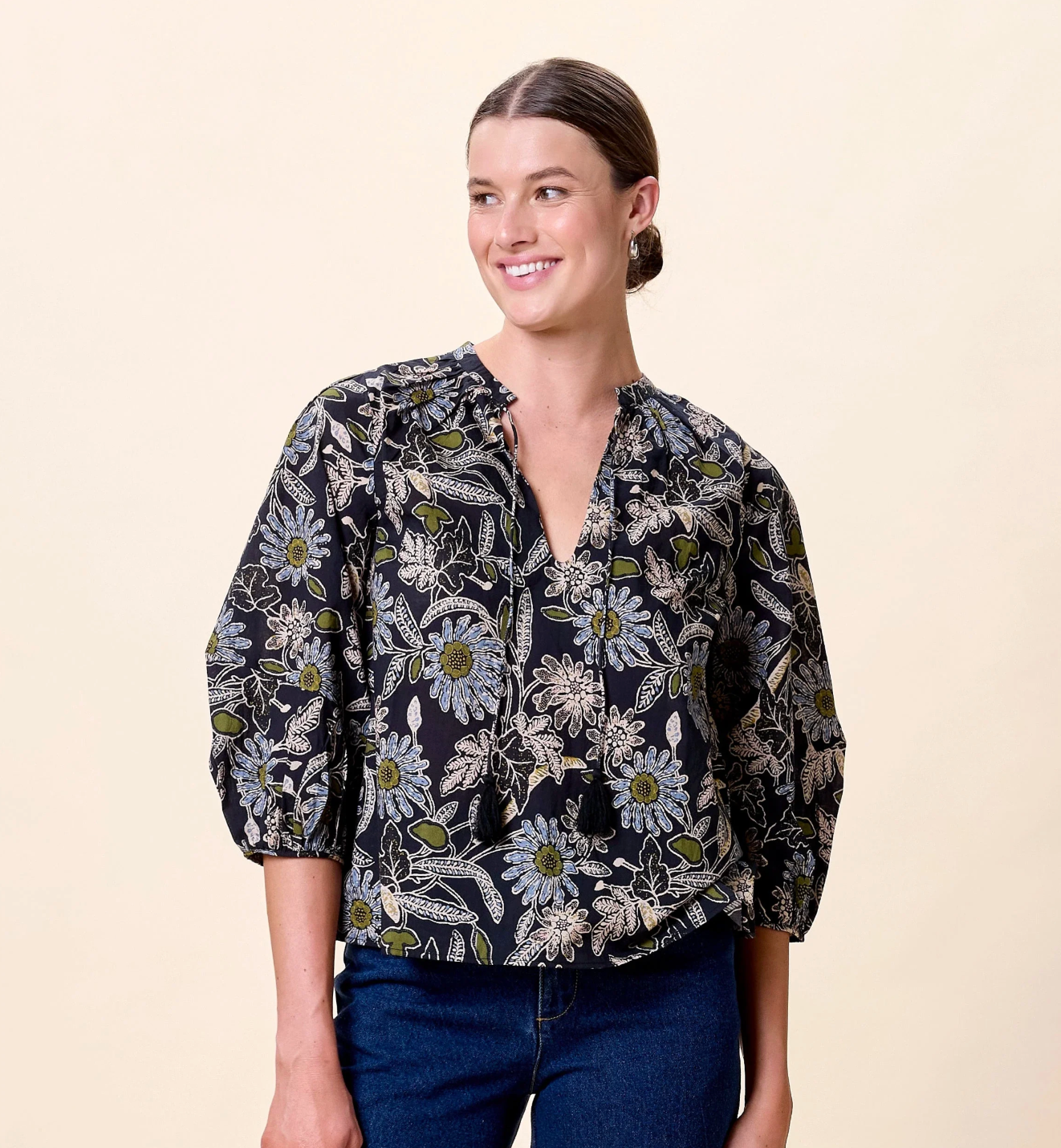 Belle Blouse in Dark Magnolia