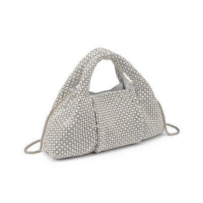 Renata Evening Bag in Pearl Silver