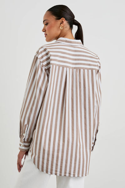 Elsa Shirt in Russet White Stripe