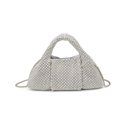 Renata Evening Bag in Pearl Silver