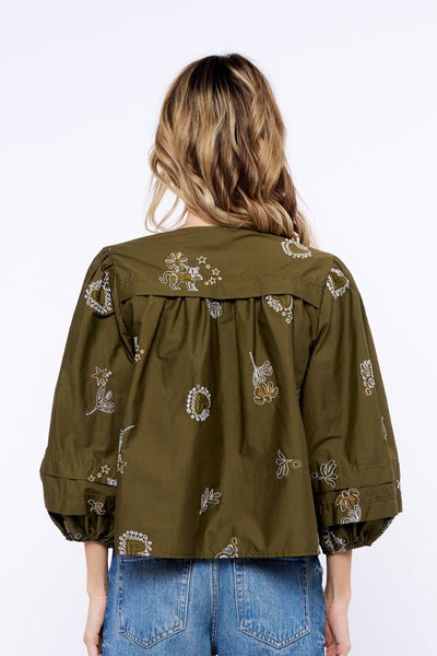 Liliane Top in Olive