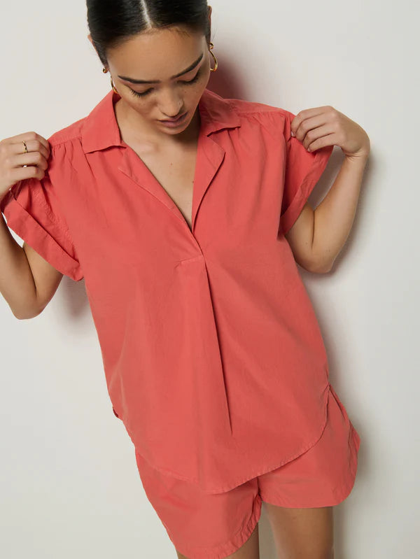 Elliot Shirt in Coral Kiss