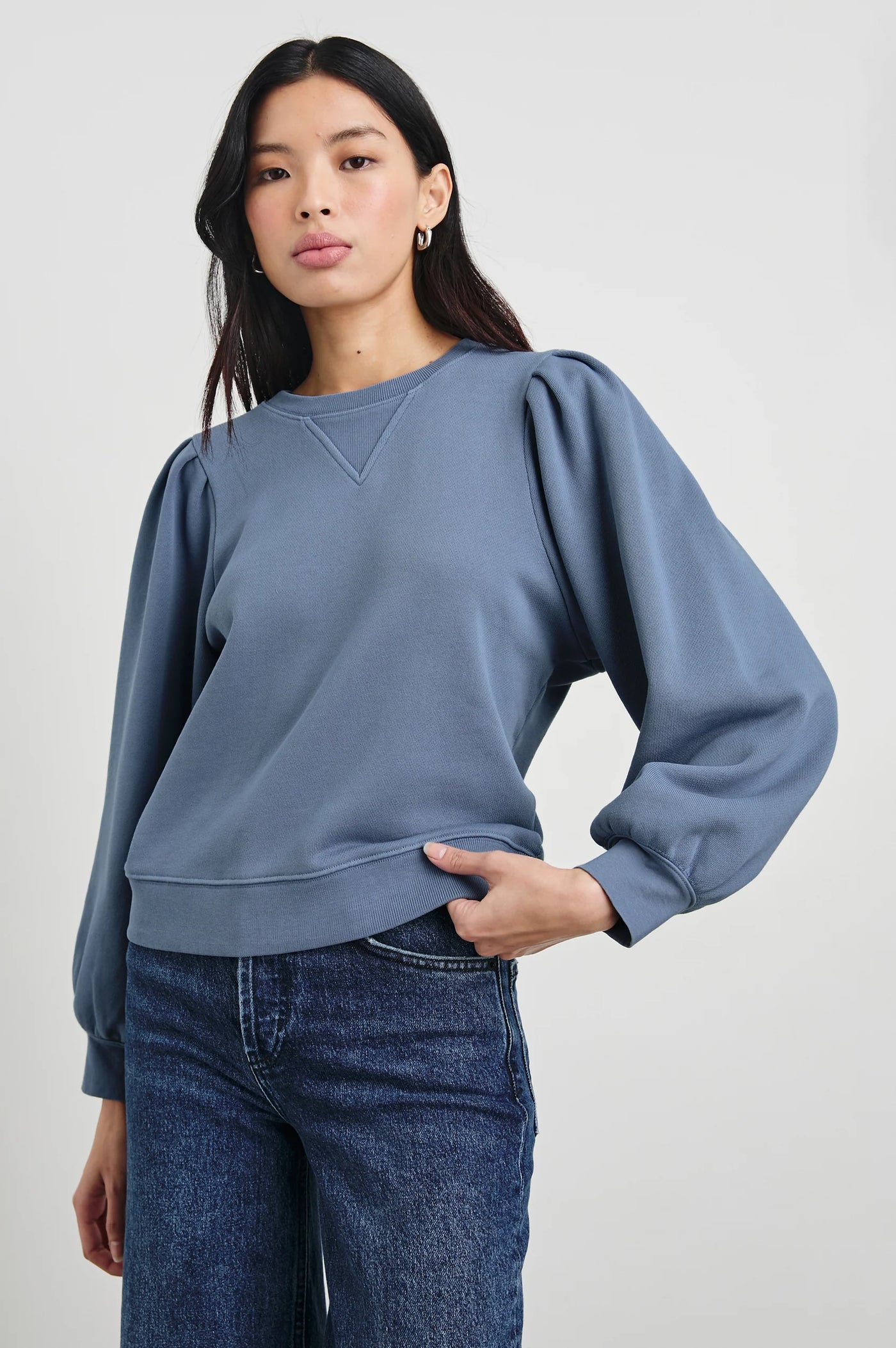 Tiffany Pullover in Faded Periwinkle