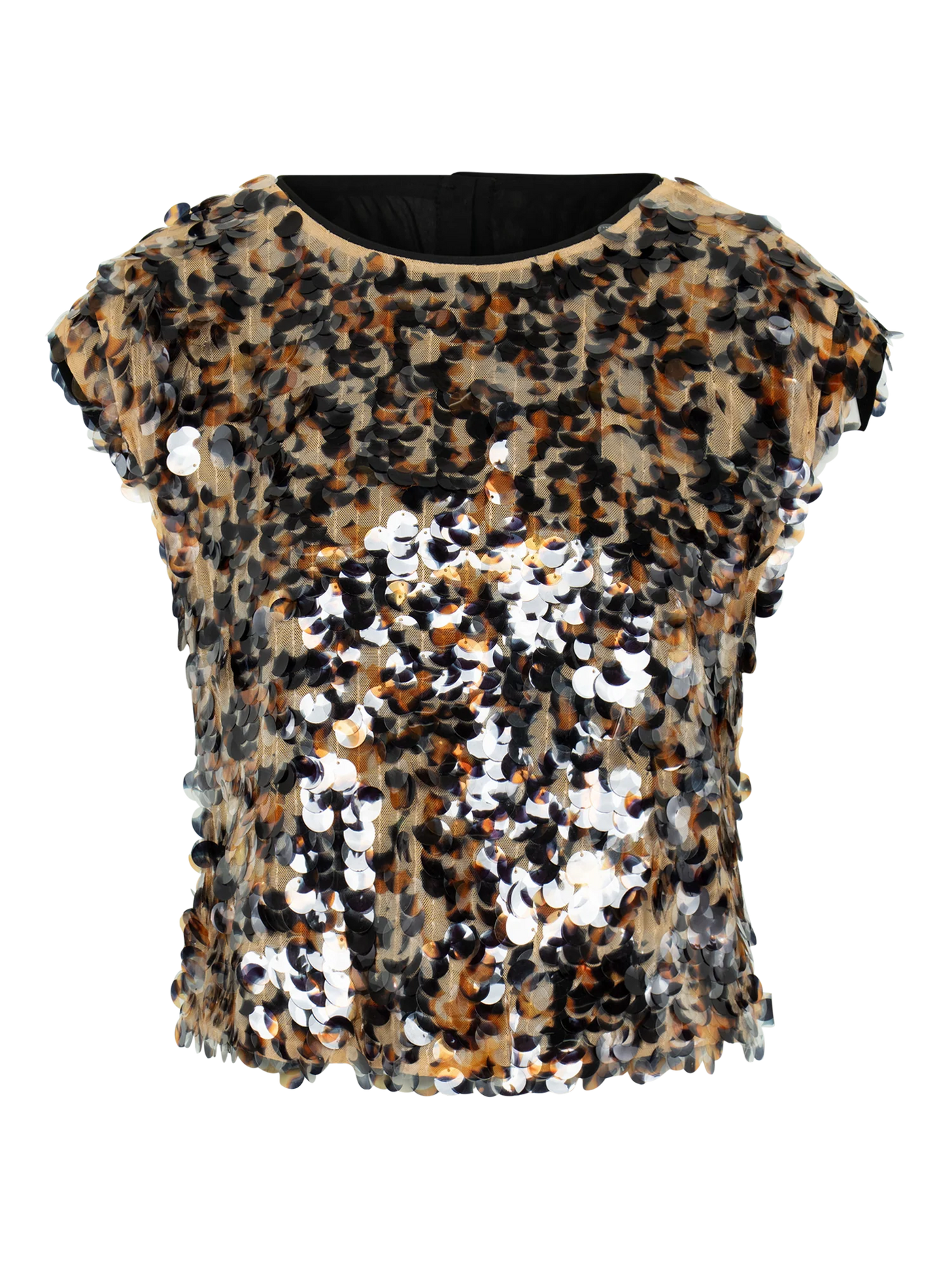 Hatti Tank in Tortoise Shell Sequin