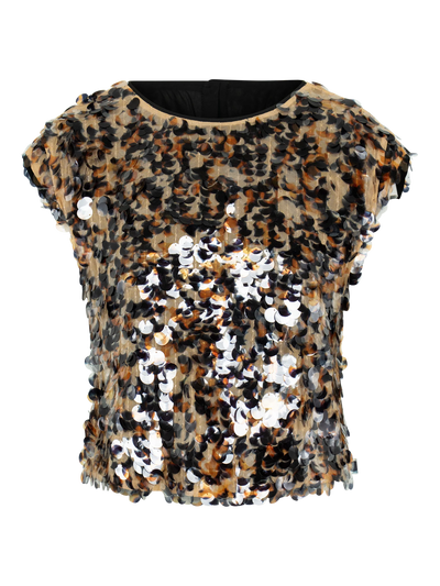 Hatti Tank in Tortoise Shell Sequin