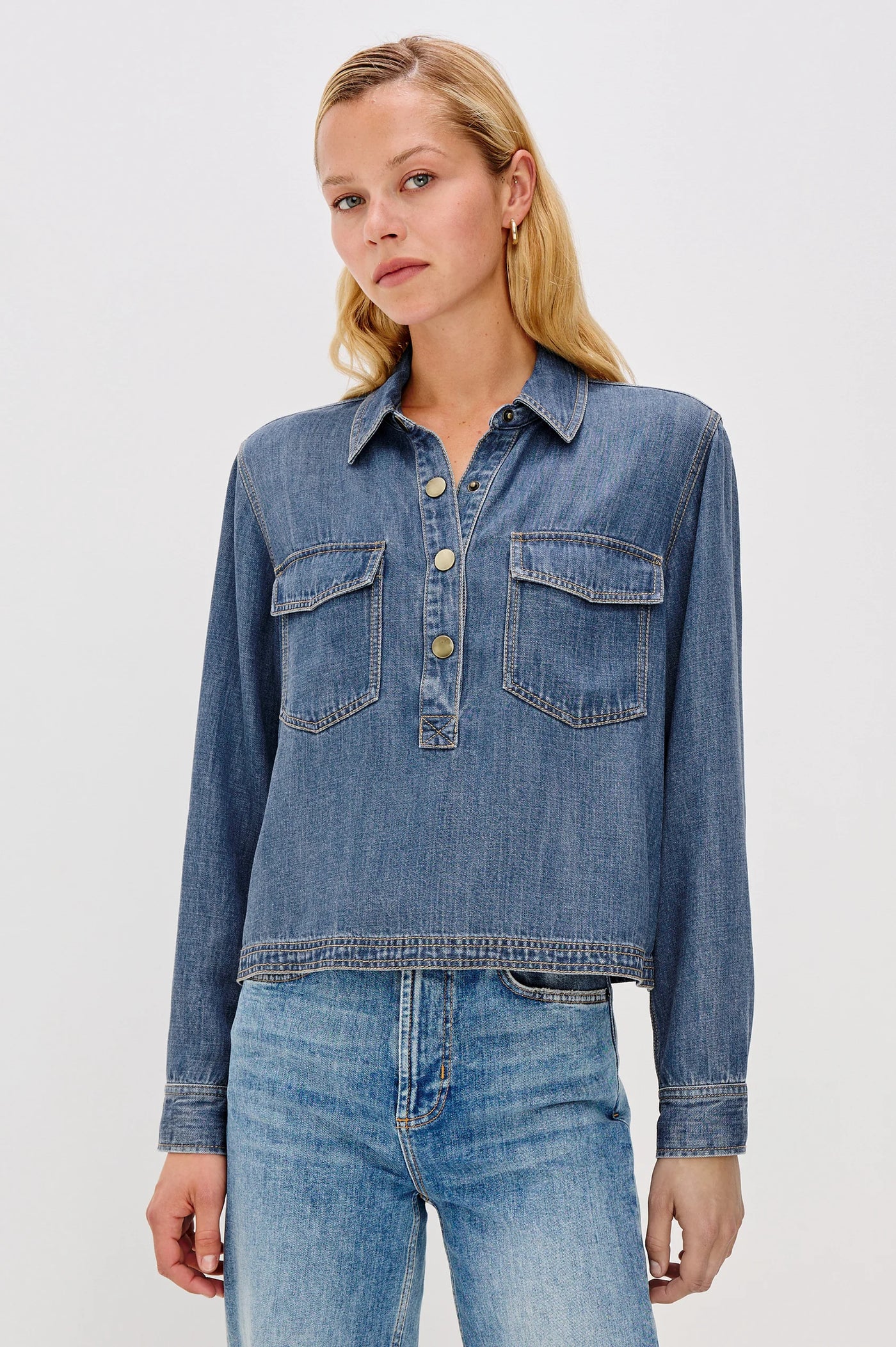 Ports Shirt in Antique Blue