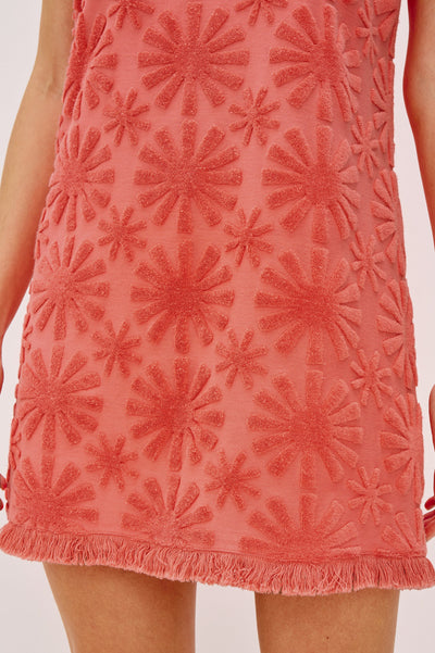 Ginger Dress in Red Sunburst Jacquard