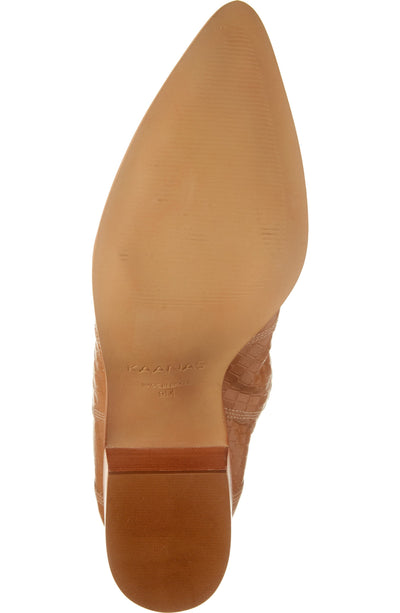 Vera Boots in Tan Croc