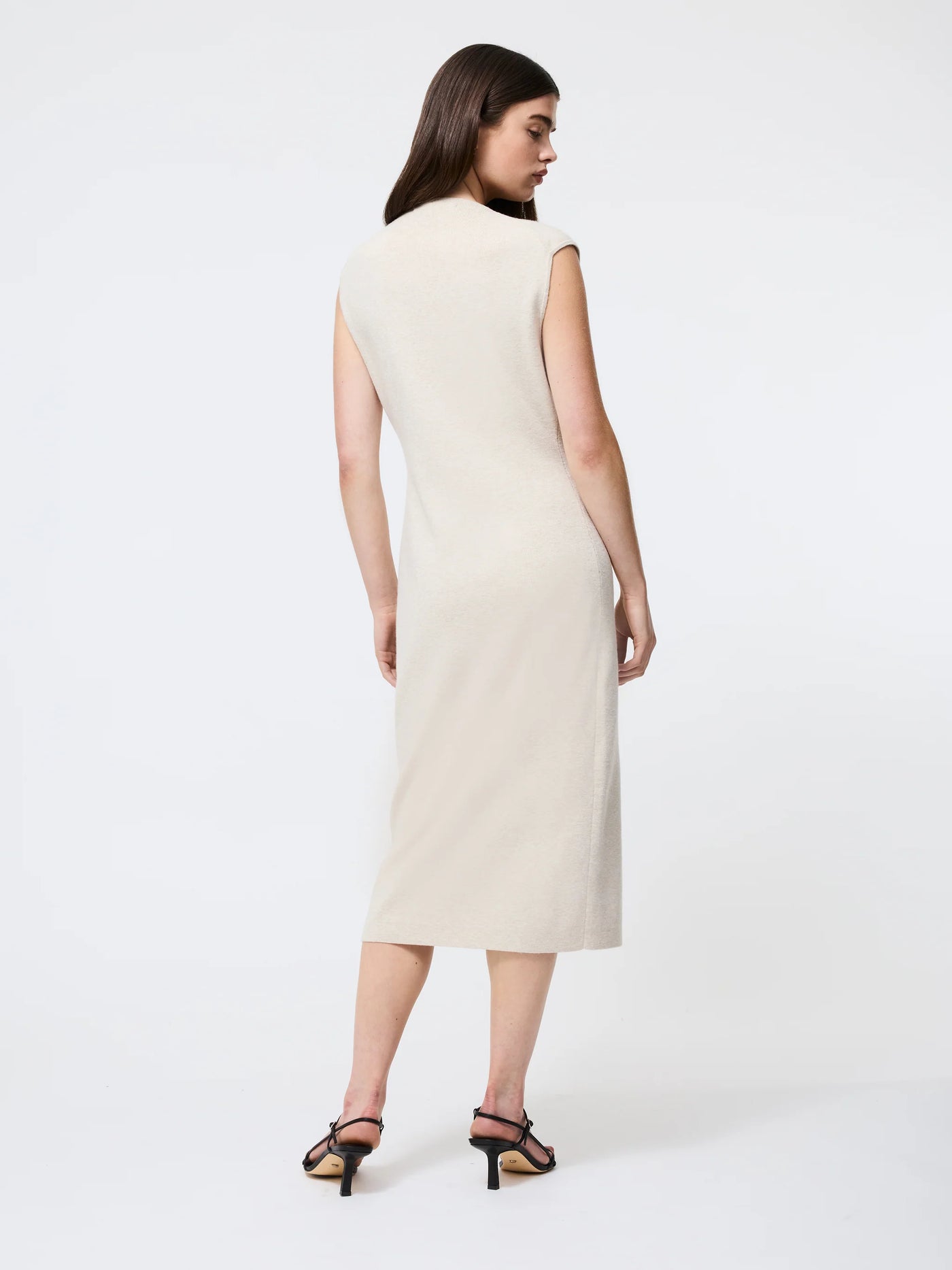 Marley Knit Button Down Midi Dress in Oatmeal Mel