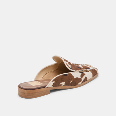 Bradly Flats in Cocoa Taurus Calf Hair