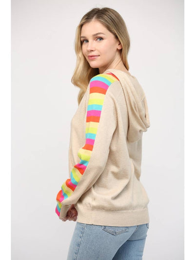 Mazie Hoodie Sweater in Oatmeal