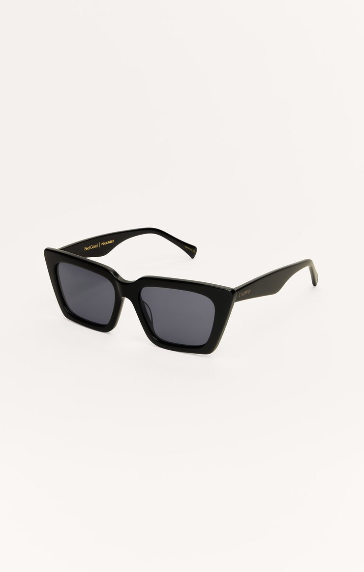 Feel Good Sunglasses in Polished Black Grey