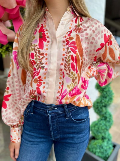 Scarf Blouse in Floral Scarf