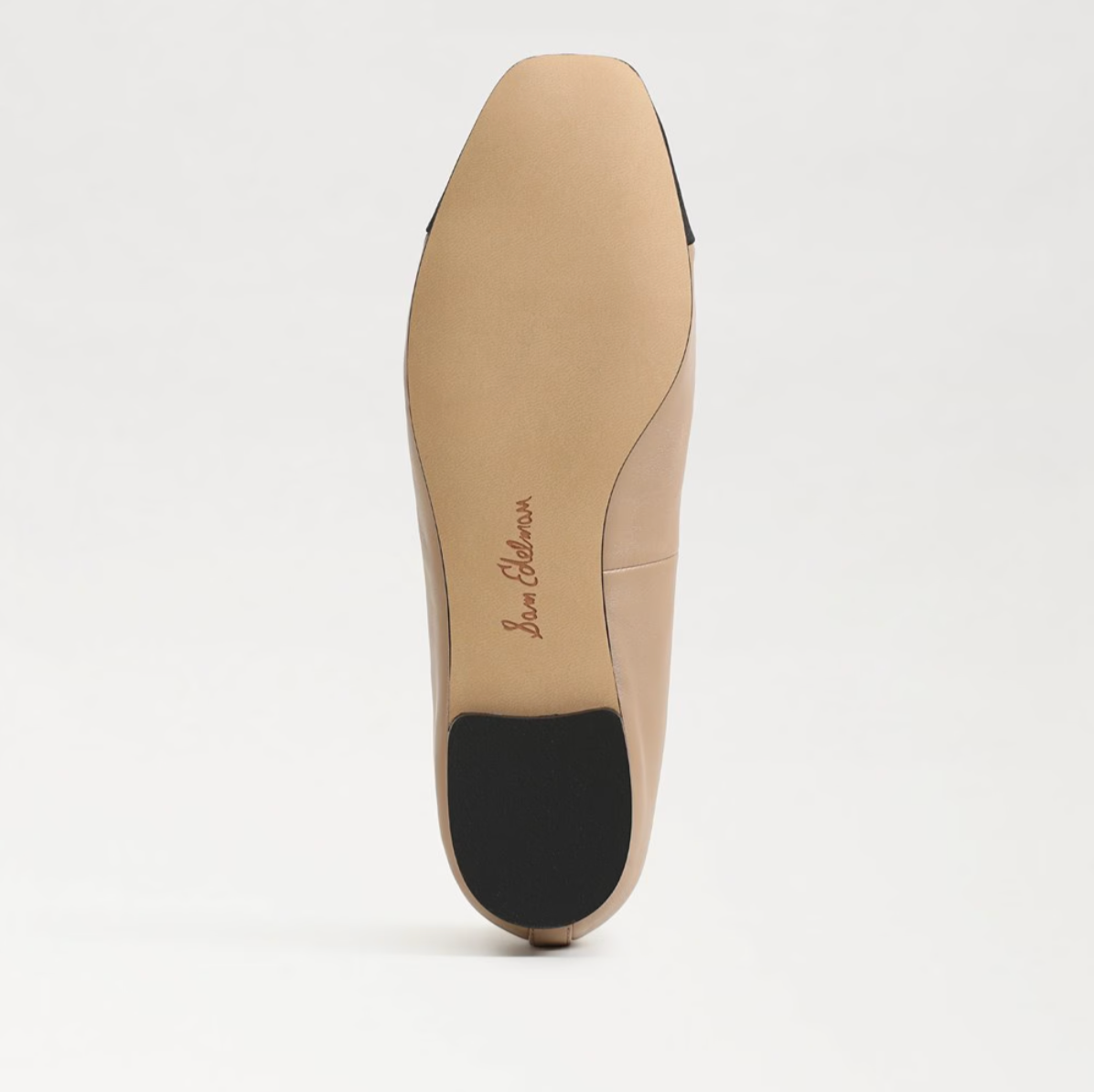 Marley Ballet Flat in Soft Beige/Black Leather