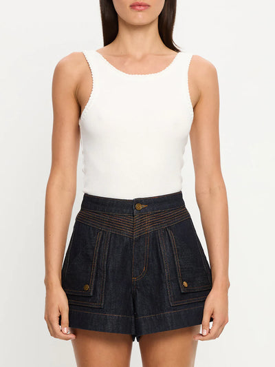 Celene Denim Short in Raw Indigo