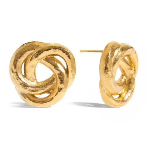 Azalea Knotted Studs in Gold