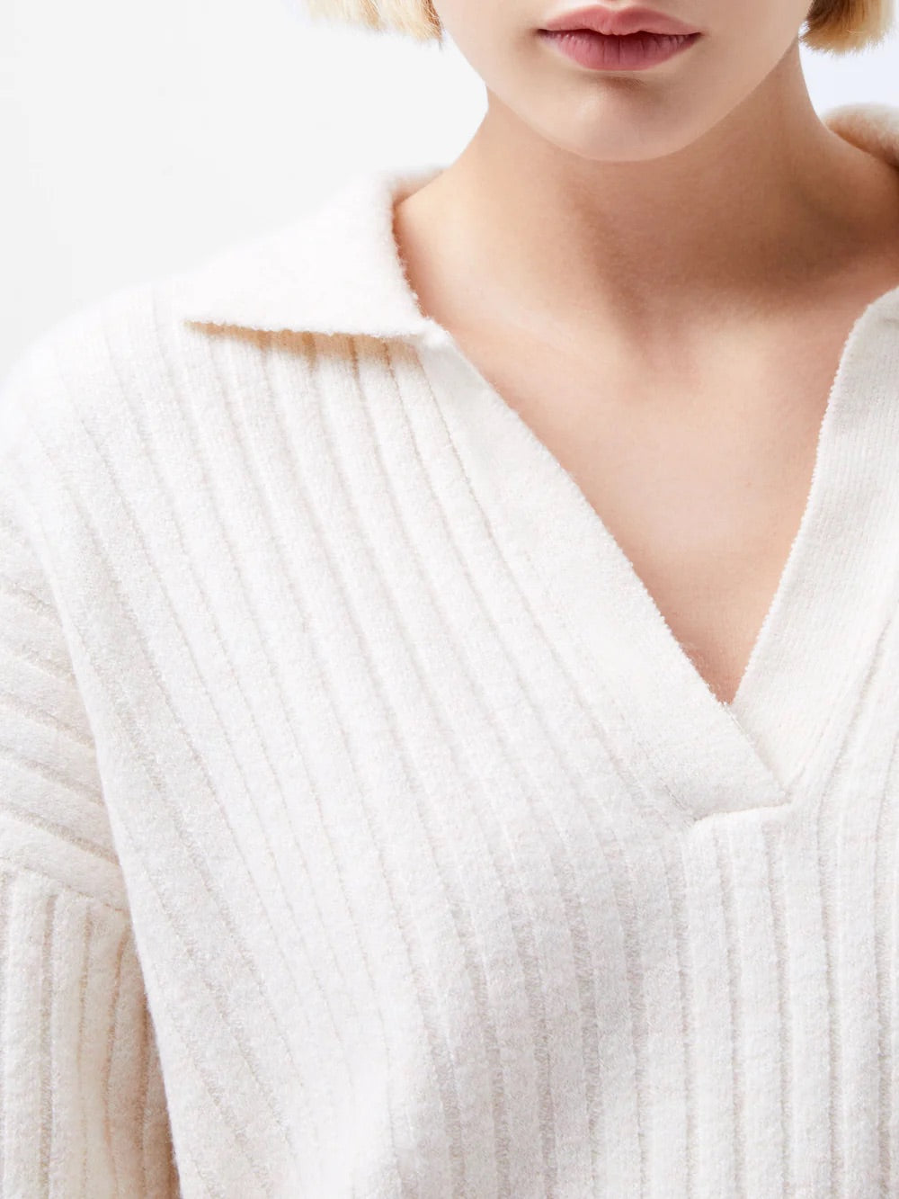 Vhari Collared Sweater in Oatmeal Mel