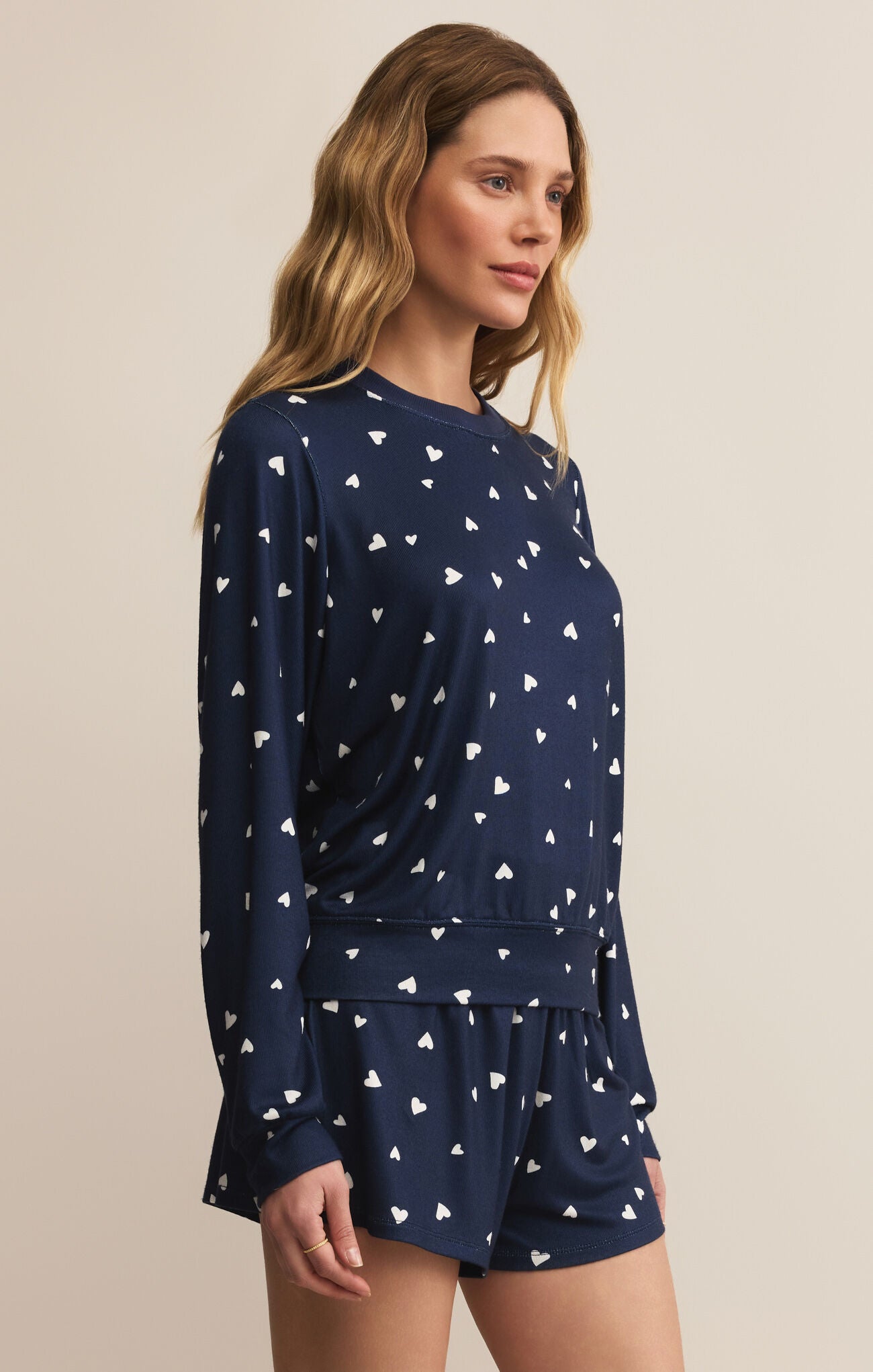 Classic Heart Long Sleeve Top in Eclipse
