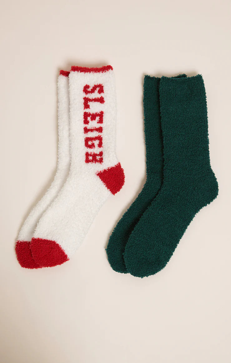 2 Pack Sleigh Socks in Noble Fir