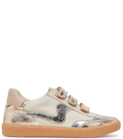 Notice Velcro Sneaker in Silver/Gold