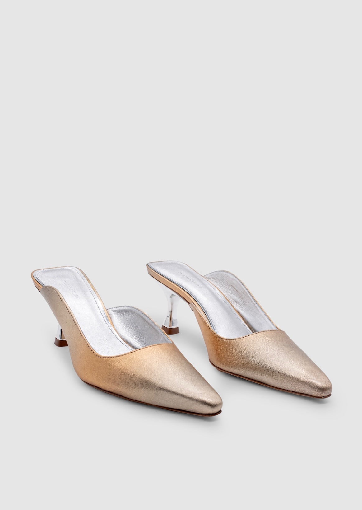 Alma Heeled Mule in Gold Ombre