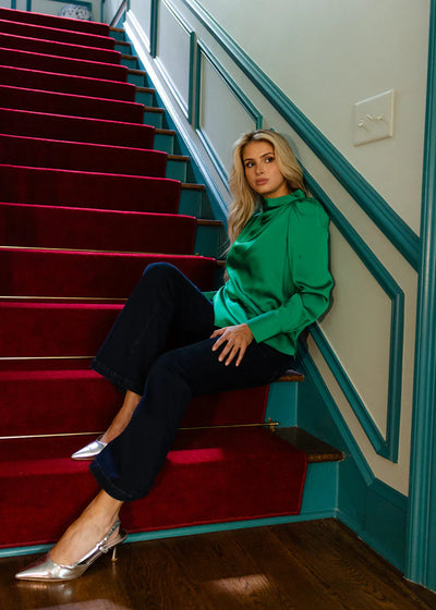 Scarlett Top in Malachite