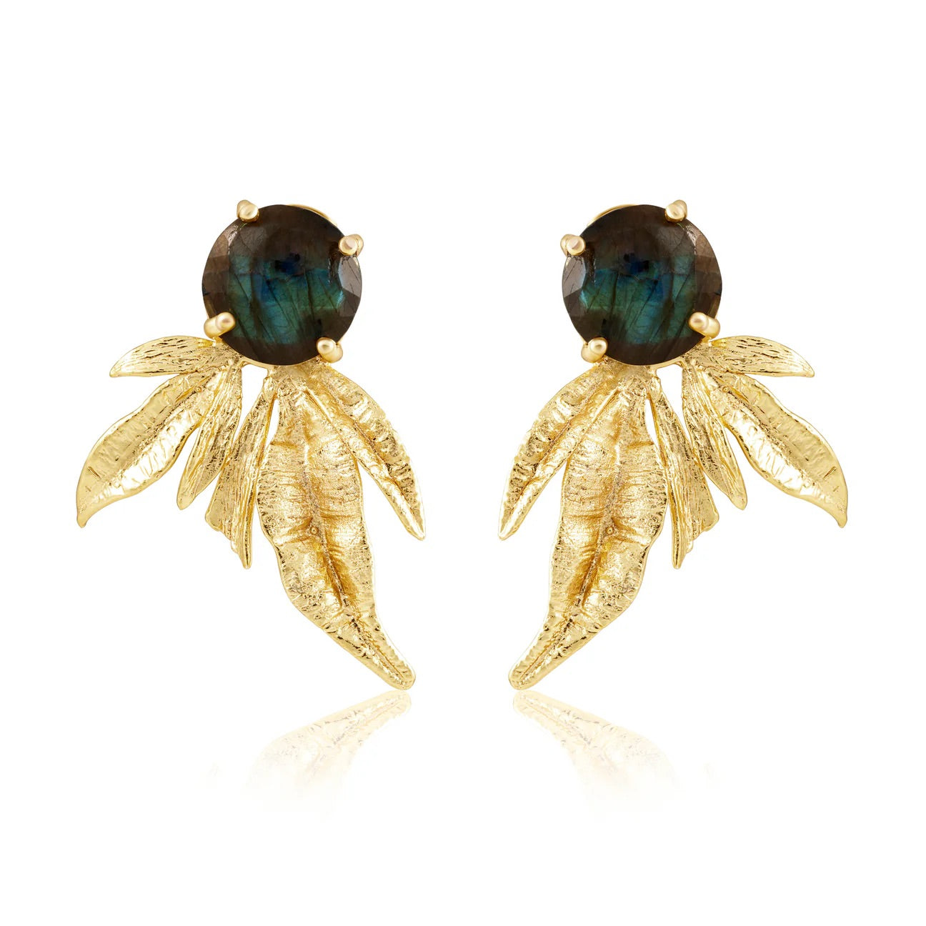 Shannon Labradorite Earrings in Gold