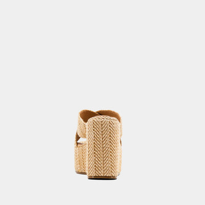 Ludovica Wedge Heel in Natural Woven