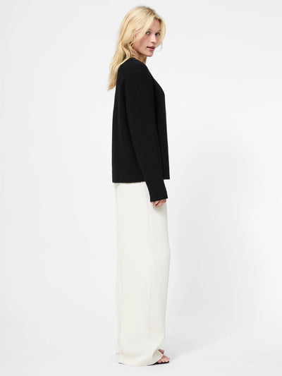 Emilia Knit Boyfriend Sweater in Black