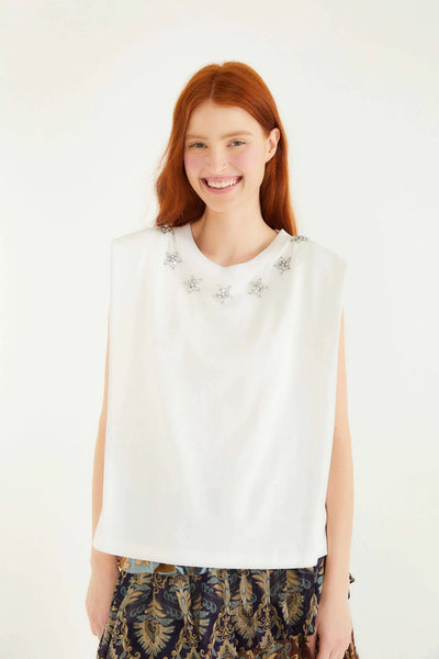 Sparkling Tee in Off-White