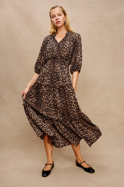 Caterine Dress in Brown Nala