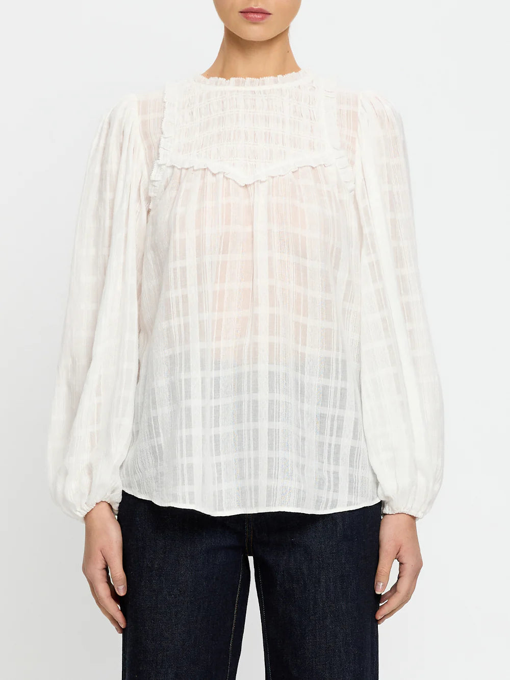Paige Blouse in Ivory