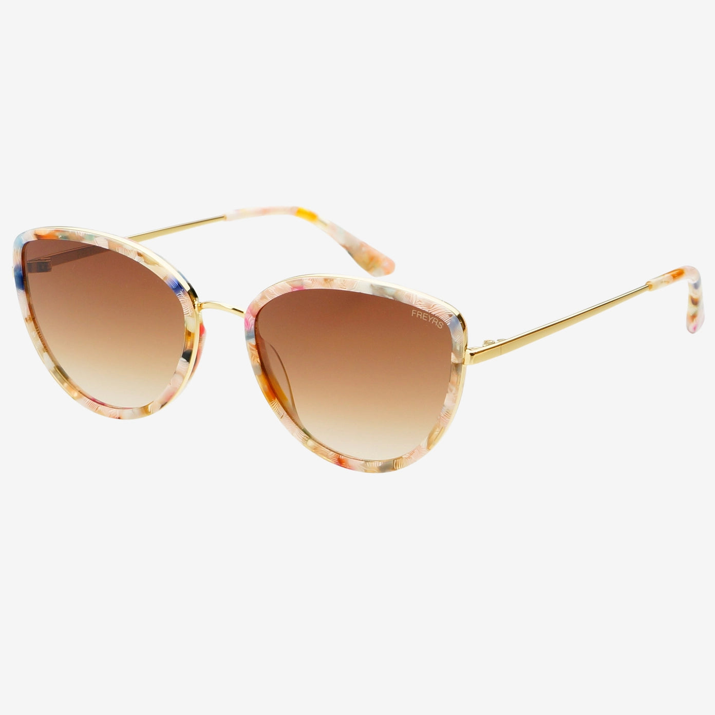 Luna Cat Eye Sunglasses in Rose Tortoise
