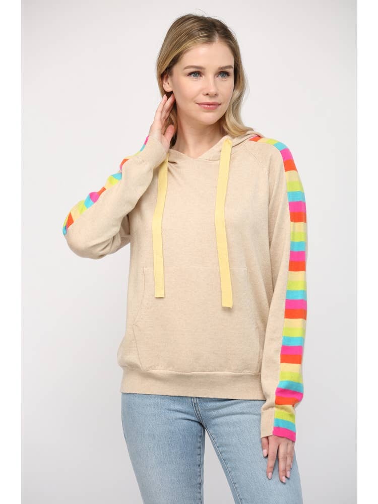 Mazie Hoodie Sweater in Oatmeal